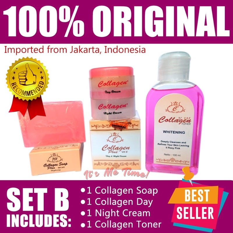 Collagen set Toner,soap,day&night cream